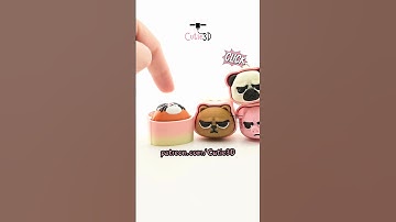 Cutie3D Set Of Grumpy Animal Faces Keycap Clicker Keychain #shorts #3dprinting #clicker #keychain