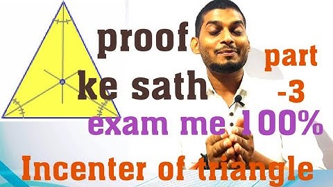 #Incenter part-3#angle#bisector in hindi and English#ssccgl#maths in hindi and English (geometry)