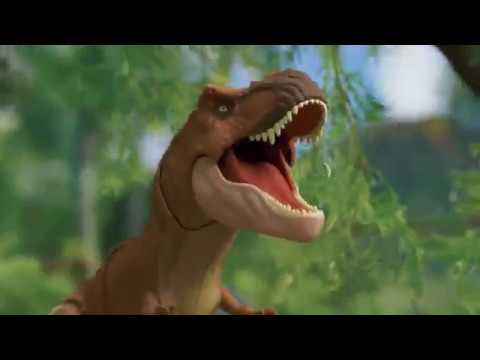 Jurassic World Thrash 'n Throw Tyrannosaurus Rex Figure - Get ready for thrilling action! toysrus