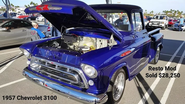 1957 Chevrolet 3100 Pickup Truck Lowered RestoMod Billet Budnik 57 Chevy Resto SOLD $28,250 Auction