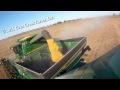 Soybean harvest feeder house gets stuck.