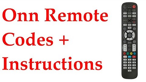 Watch Onn 6 Device Universal Remote Control Codes + Instructional Video by Skywind007 万能遥控器