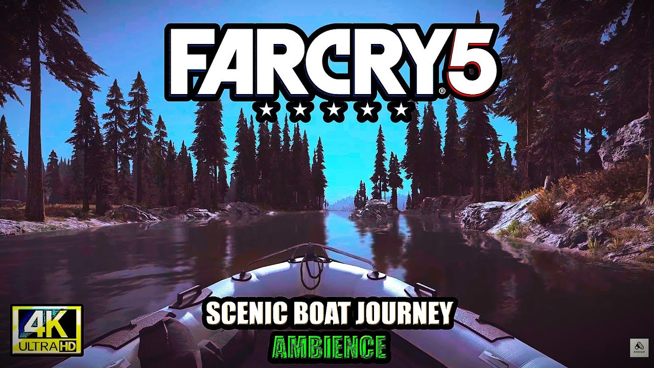 Scenic Boat Journey Ambience | Far Cry 5 ASMR