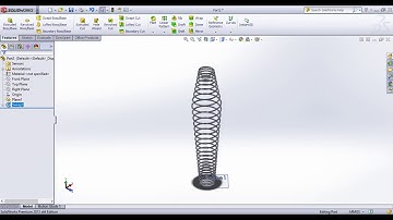 SolidWorks Tutorial in Tamil 47 : Helix And Spiral |Curve | Part | Solid