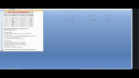 Excel. How to hide all unused cells in all columns and all rows. Now updated for all versions.