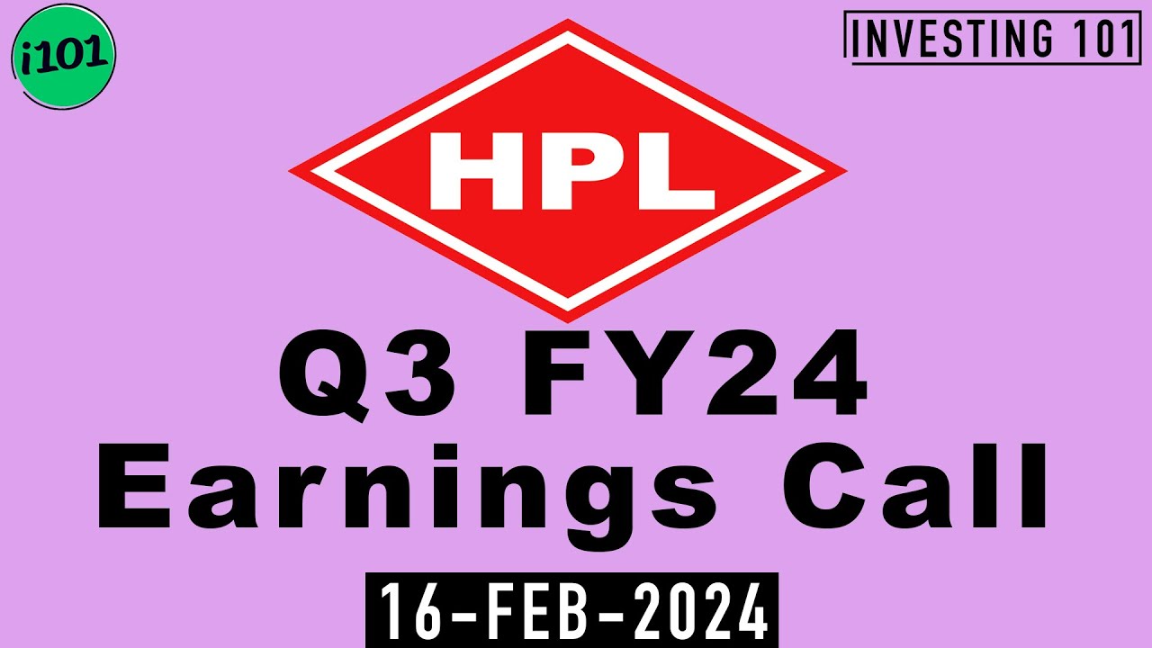 HPL Electric & Power Limited Q3 FY24 Earnings Call HPL Electric & Power Limited FY24 Q3