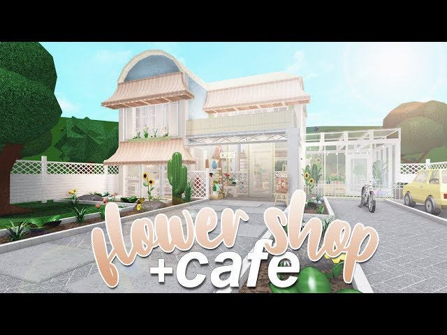 Roblox Bloxburg Flower Shop Cafe 180k Youtube