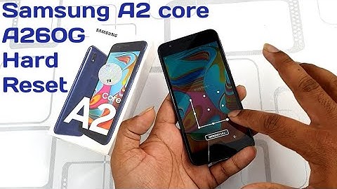 Samsung A2 Core Hard Reset | A260G Pattern Unlock