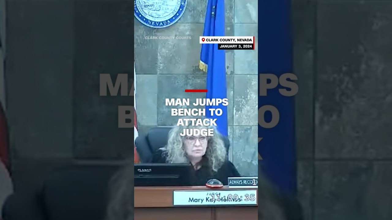 Man jumps bench to attack judge