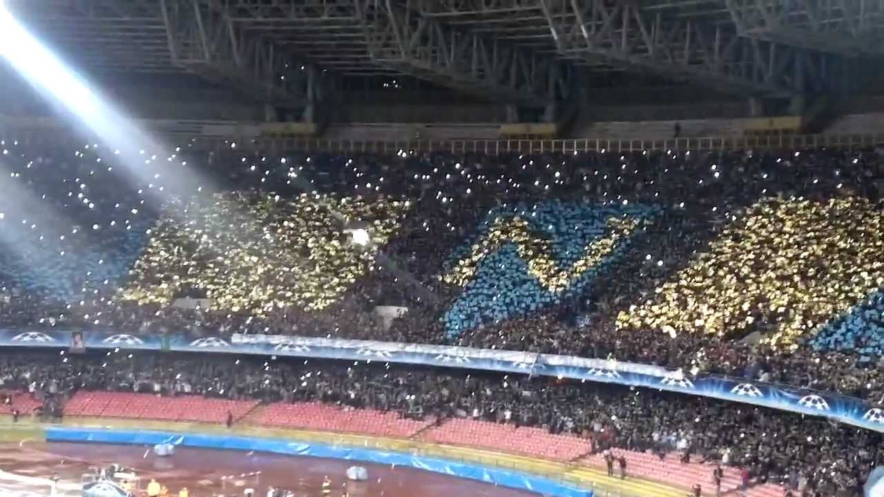 CHAMPIONS LEAGUE Coreografia Con Inno Di Champions Napoli 3 1 