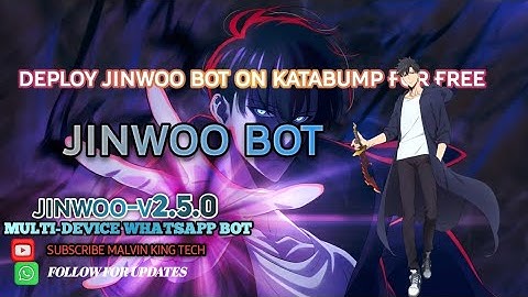 🔥 Deploy JINWOO-BOT FREE on Katabump! | AutoStatusView, Music Downloader, Groups & More 💣💯