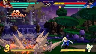 DRAGON BALL FighterZ Andriod 18 Destructo Disc Corner Combo.
