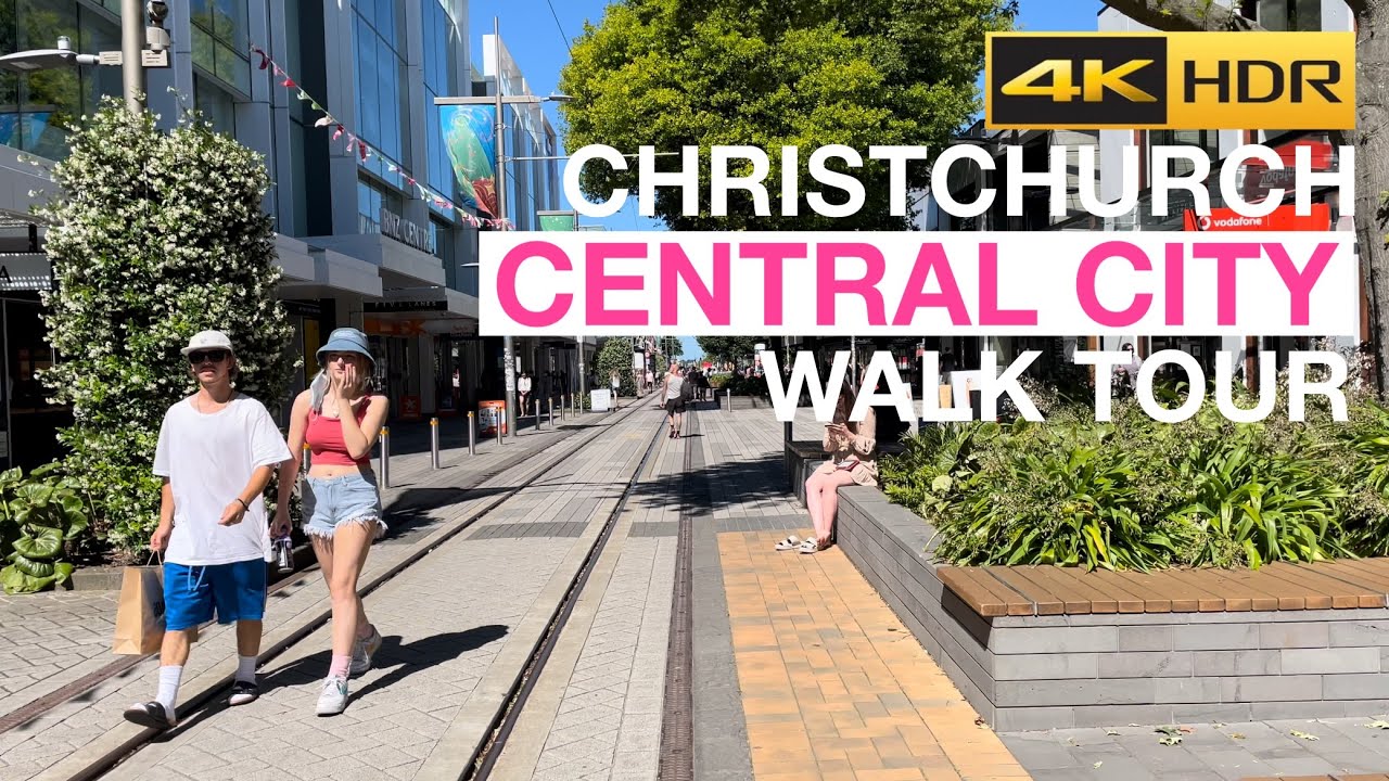 Christchurch Central City Walking Tour New Zealand [4K HDR]
