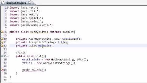 Intermediate Java Tutorial - 30 - init for Networking Applet