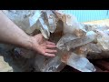 Mining a gigantic arkansas quartz cluster  extended footage