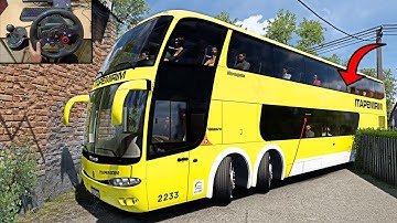 Realistic Bus driving through Wonderful village in Serbia | Bus Simulator Logitech G29 Setup