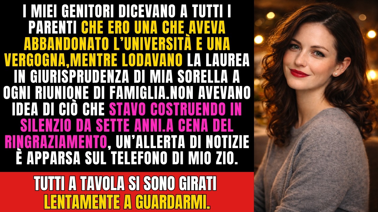 I miei genitori mi deridevano come la drop-out a ogni riunione—finché il telefono di zio si è acceso
