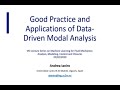 Applications and Good Practice (Prof. Andrea Ianiro) – Part 2