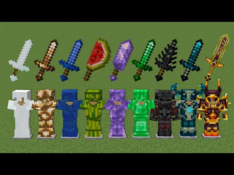 Which all armors and all swords is stronger in Minecraft experiment ?