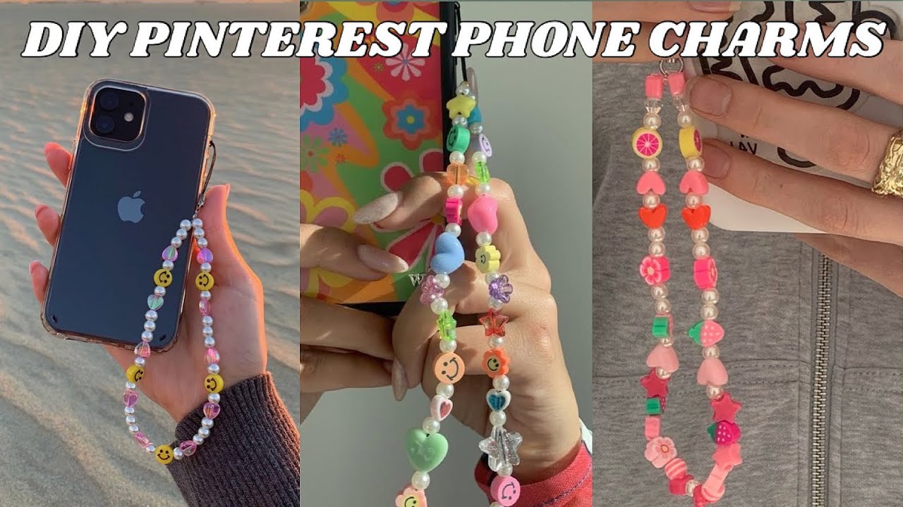 DIY Beaded Phone Charm - Opal Crown