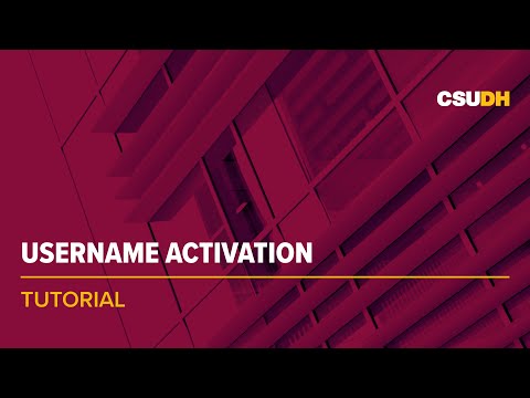 Username Activation | Tutorial