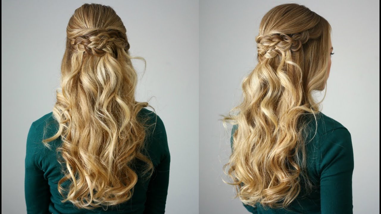 Braid Embellished Half Updo Missy Sue Youtube