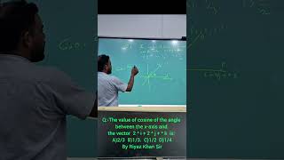 The value of cosine between the X axis and the vector 2^i+2^j+^k by Riyaz Khan Sir