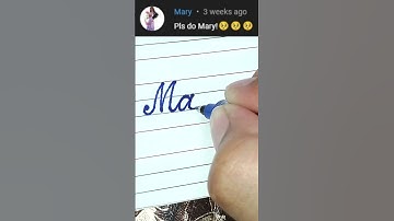 Mary - Beautiful name in Cursive writing | Cursive writing for beginners | #shorts