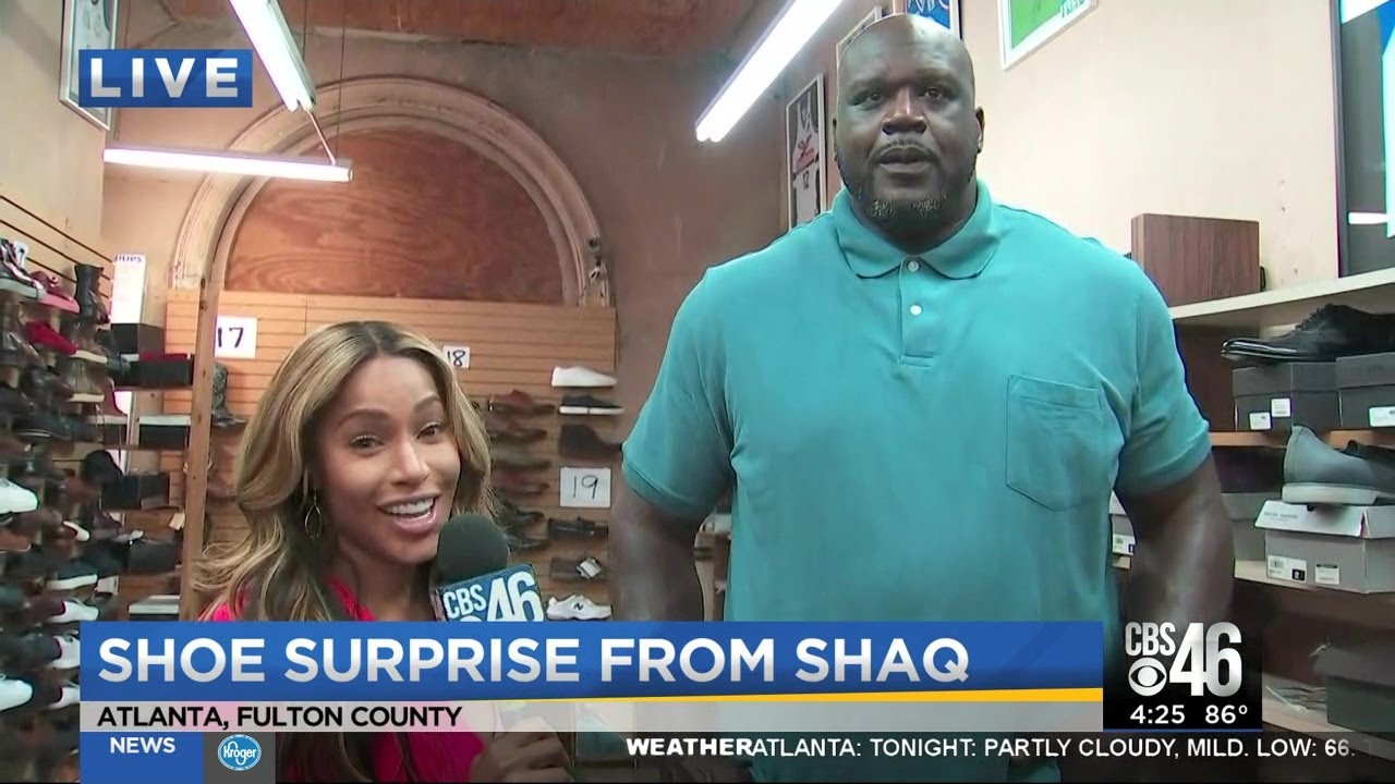 Shaquille O'Neal surprises teen in need of size 18 shoes