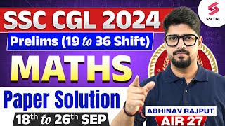 SSC CGL 2024 Maths Paper Solution | SSC CGL Maths Previous Question Papers | Abhinav Rajput Sir