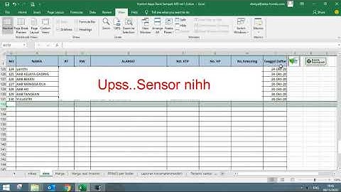 3. Input Database Nasabah Aplikasi Bank Sampah VBA ver 1.3