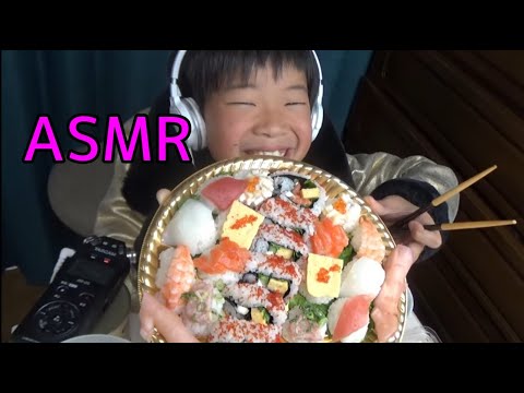 （ASMR）ぶーたろー寿司ざんまい！（咀嚼音）