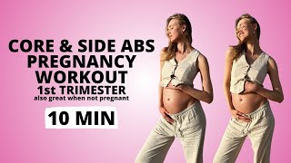 Core & Side Abs Pregnancy Workout 1st Trimester / Nina Dapper Model & Lifestyle Coach