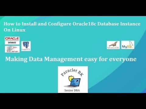 Oracle - Install and configure Oracle18c Database Instance On Linux 7.5.