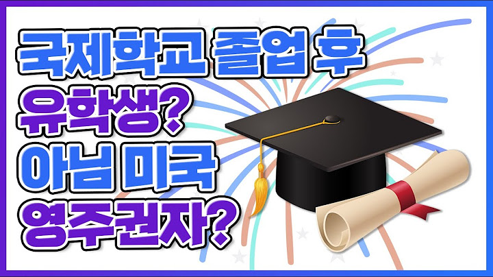 국제학교 졸업 후 미국 유학(유학생으로 아님 영주권자로?)