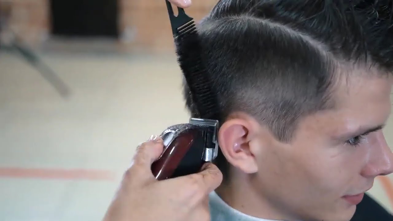 Классическая мужская стрижка | Стрижка ножницами | Стрижка ножницами 