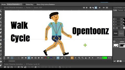 How to Animate a Walk Cycle in Opentoonz