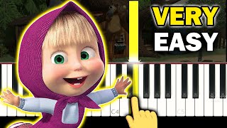 Masha and the Bear - VERY EASY Piano tutorial