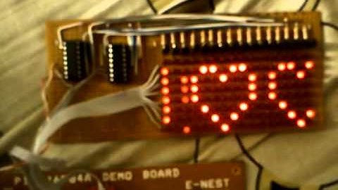 PIC 16F84A 8x16 led matrix My 1st matrix..