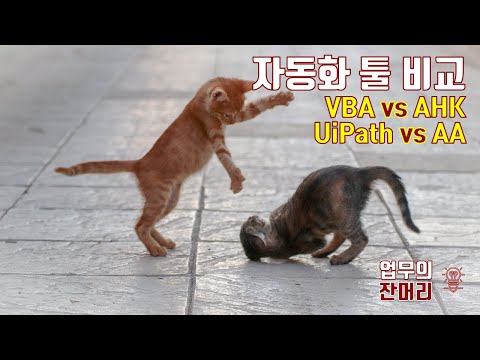 자동화(잔머리)툴 비교 (VBA, AHK, UiPath, AA)