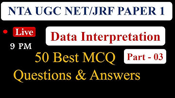Data Interpretation MCQ [Hindi]: NTA UGC NET 2021 Paper 1 Objective Questions - Part 3