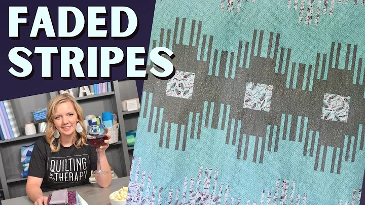 Easy Strip Unit Quilt - Faded Stripes with the Midnight Quilter Angela Walters
