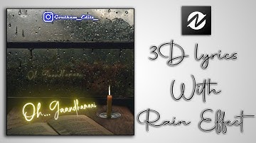 Trending Rain Effect 3D lyrics video editing like Ae Effect 🔥 Node video Tutorial | Goutham Editz