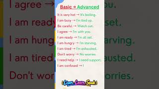 Stop Saying Basic English! Upgrade Your Everyday English! 🚀 #english