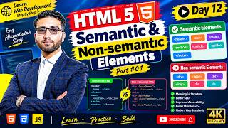 HTML5 Semantic & Non-Semantic Elements in Pashto #012 | Semantic Tags Explained | Part 1