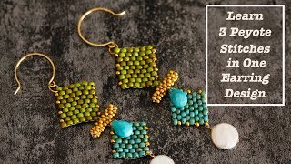 How to Make Peyote Beaded Earrings @crystalsandclay