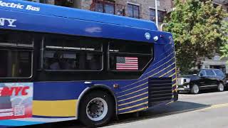 MTA NYCT #9500 on the B57 to Red Hook Ikea at Flushing Av & Walworth St