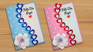 💖Tarjeta corazones para el día del padre 💖 Ideas para papá 🥳 Father&#39;s Day Card Beautiful 😎