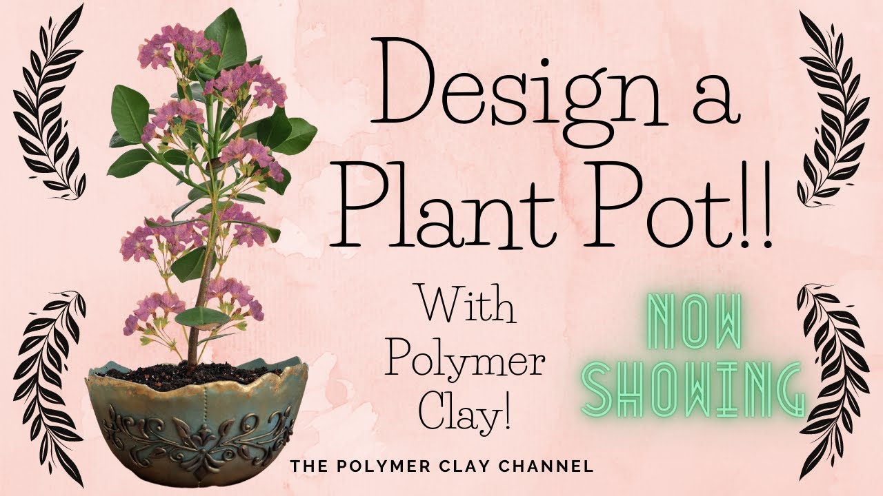 КАК СДЕЛАТЬ: Создайте новый дизайн горшка из полимерной глины! #растения #горшкидлярастений #поли...