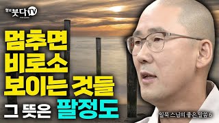 멈추면 비로소 보이는 것들 그 뜻은 팔정도 | 일묵 스님의 생명과 죽음의 이야기 6회 | 임종 윤회 신비한 비밀 | 일묵스님(제따와나 선원장)